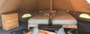 image of beds in glamping tents