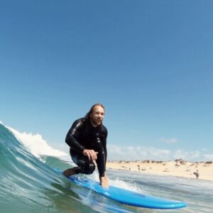 Surfing Longboard at Baleal Portugal