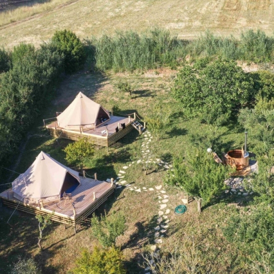 Birdview of Glamping in Portugal