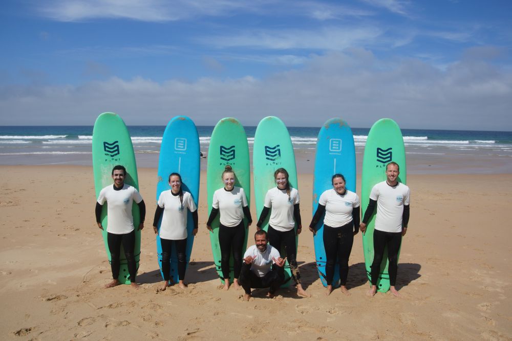 Group Surf Lessons with Pedro